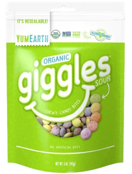 YumEarth Giggles Organic Sour Chewy Candy Bites 5oz