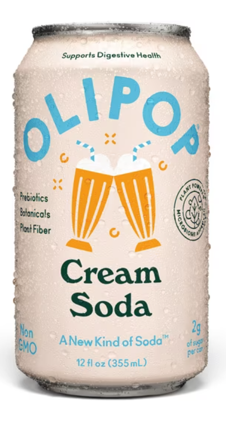 Olipop Prebiotic Soda Cream Soda Can 12oz