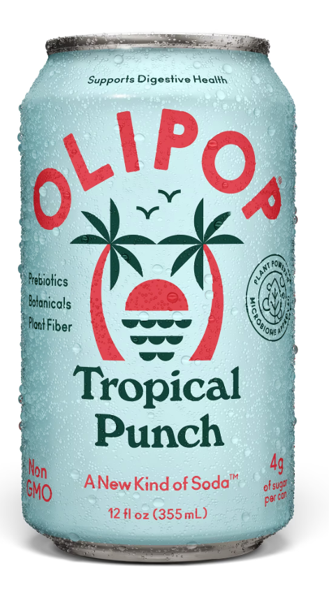 Olipop Prebiotic Soda Tropical Soda Can 12oz