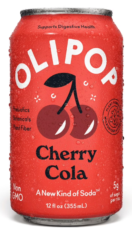 Olipop Prebiotic Soda Cherry Cola Can 12oz
