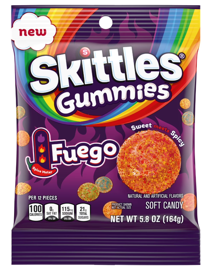 Skittles Gummies Fuego Gummy Candy 5oz