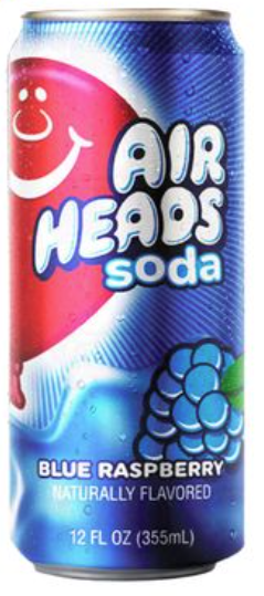 Airheads Sour Soda Blue Raspberry Can 12oz