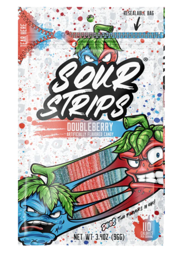 Sour Strips Duos DoubleBerry 3.4oz