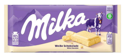 MILKA WHITE CHOCOLATE 90G
