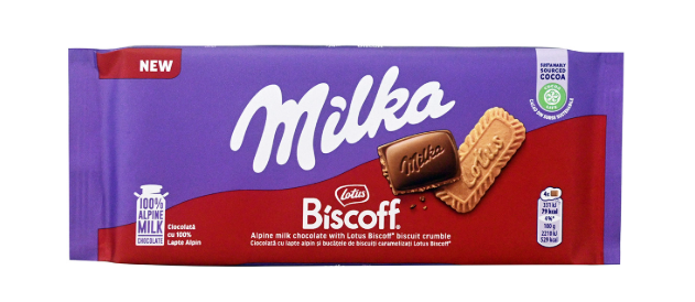 MILKA LOTUS BISCOFF CHOCOLATE 90G