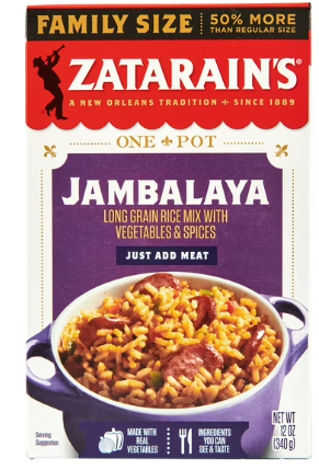Zatarain's Family Size Jambalaya Rice Dinner Mix 12.0oz