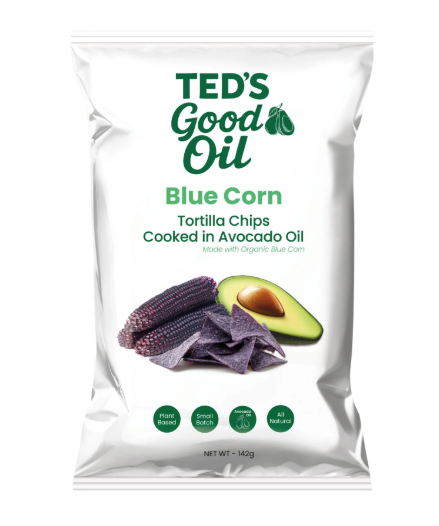 Ted's Good Oil Blue Corn Chips 142g