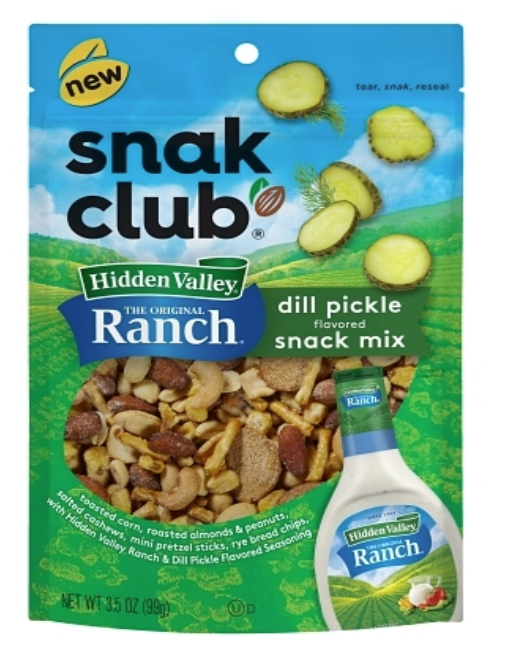 Snak Club Hidden Valley Ranch Dill Pickle Snack Mix 3.5oz