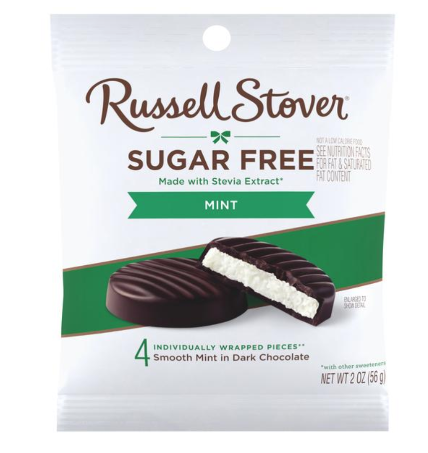 Russel Stover Sugar Free Mint Patties Peg Bag 2oz