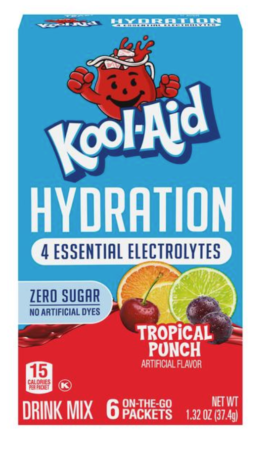 Kool Aid Hydration Tropical Punch Drink Mix 6ct