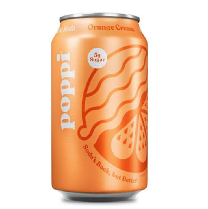 Poppi Orange Cream Prebiotic Chilled Can 12oz