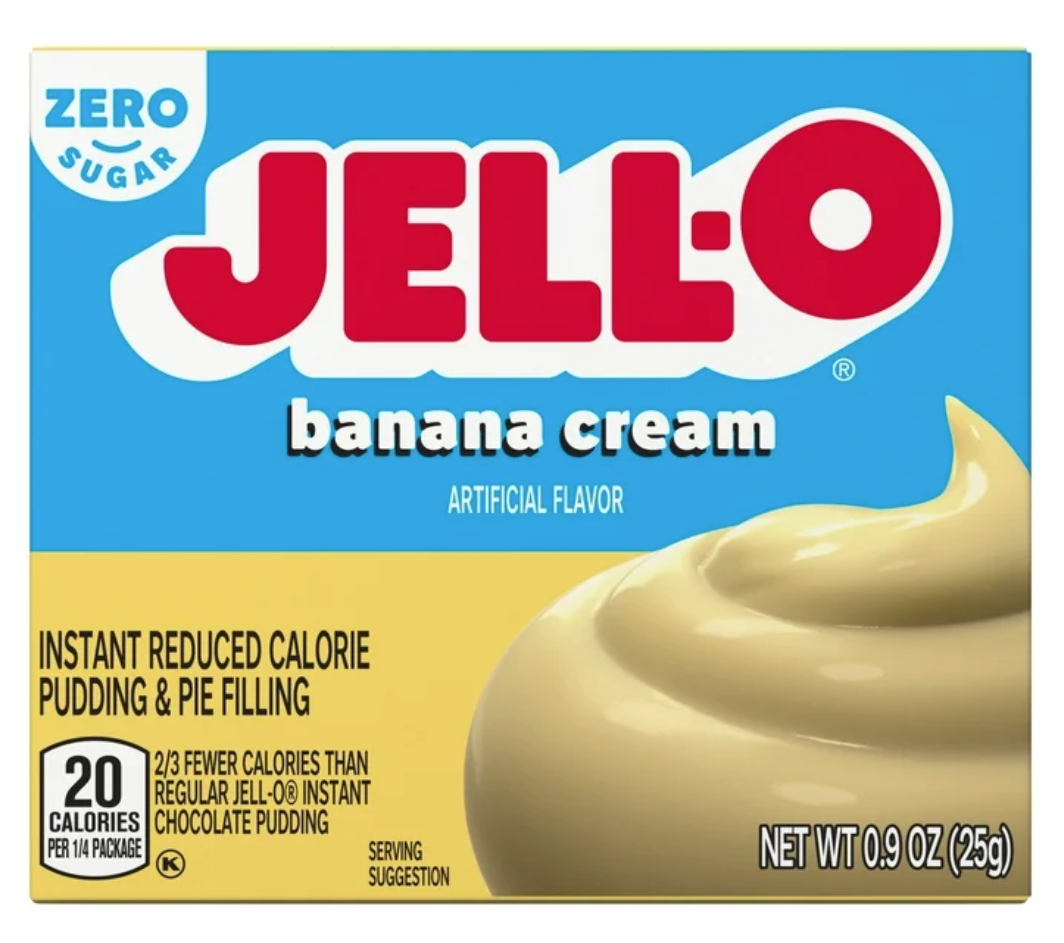 Jell-O Instant Sugar & Fat Free Banana Cream Pudding Mix 0.9oz