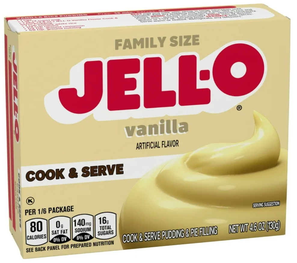 Jell-O Cook & Serve Vanilla Pudding Mix 4.6oz