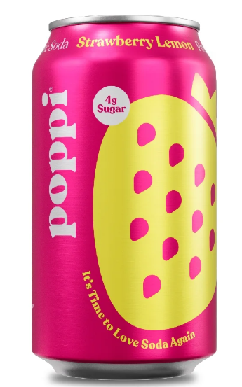 Poppi Strawberry Lemon Chilled Can 12oz