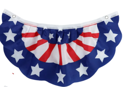 Bunting Patriotic Pleated Decoration 12W X 24L