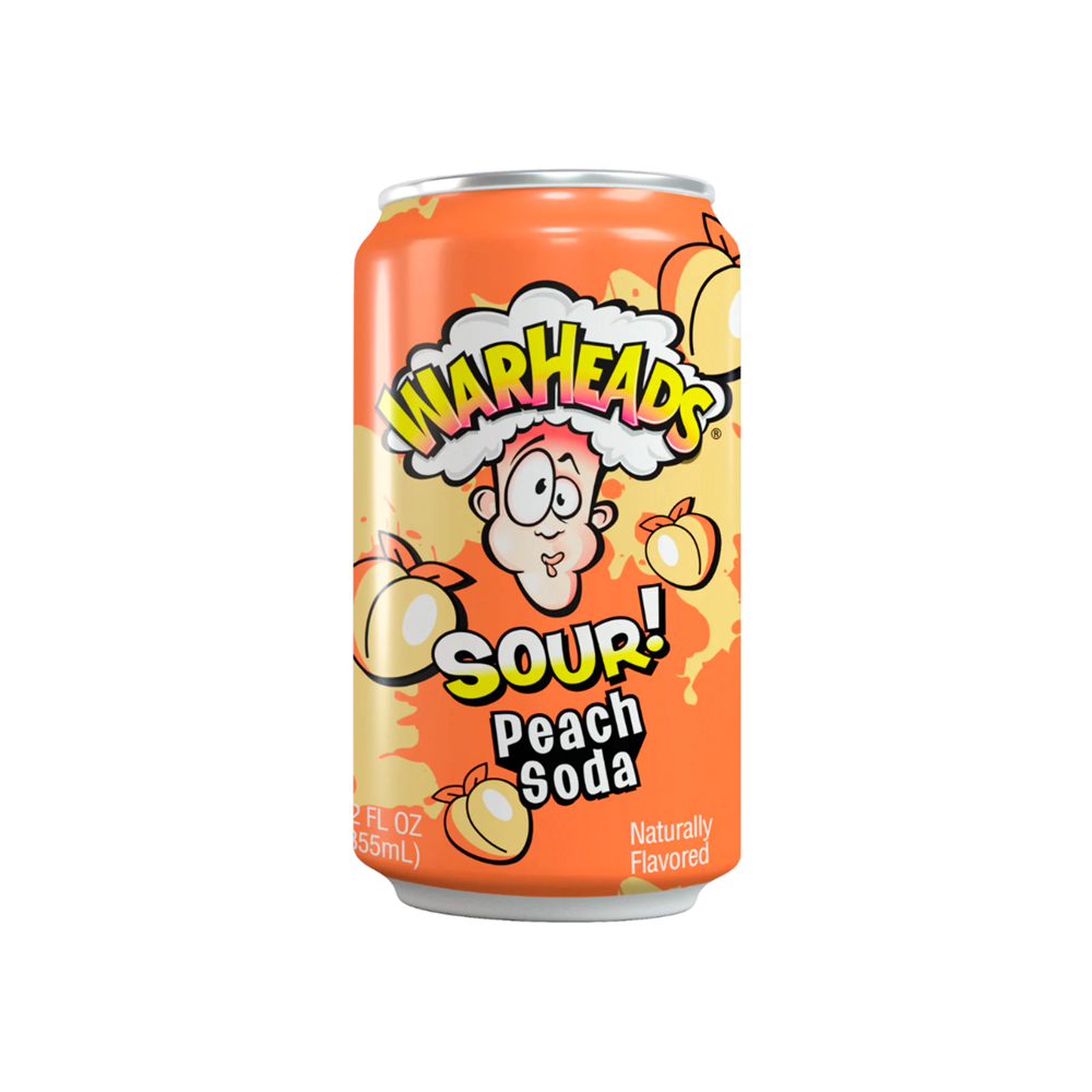 Warheads Sour Peach Soda 12oz