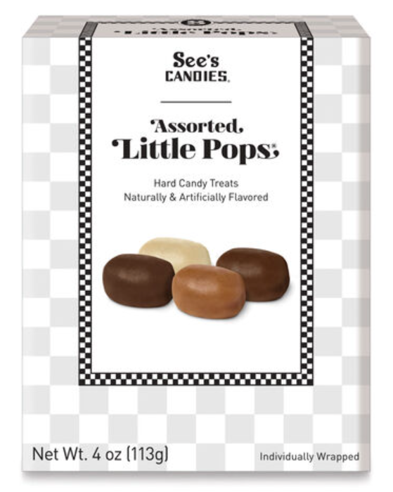 See's Candies Assorted Little Pops 4oz (BEST BY: JAN 25)