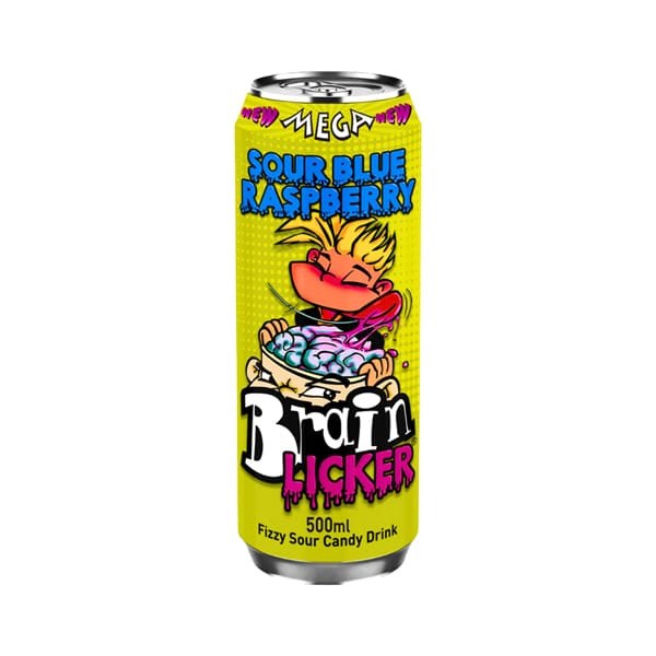 Brain Licker Sour Blue Raspberry Soda 16.9oz