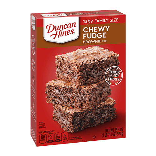 Duncan Hines Classic Chewy Fudge Brownie Mix Box 18.3oz