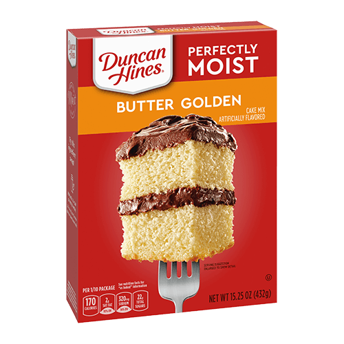 Duncan Hines Perfectly Moist Classic Butter Golden Cake Mix Box 15.25oz