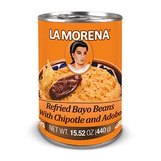 La Morena Refried Bayo Beans with Chipotle & Adobo 15.52oz