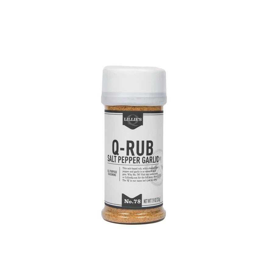 Lillie's Q-Rub Salt Pepper Garlic Seasoning 7.9oz