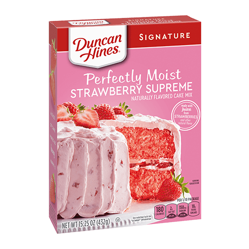 Duncan Hines Signature Perfectly Moist Strawberry Supreme Cake Mix 15.25oz