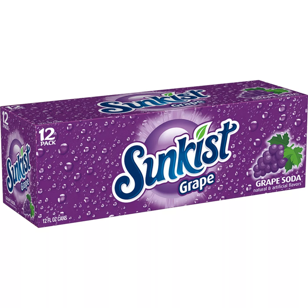 Sunkist Grape 12 Pack / 12oz cans