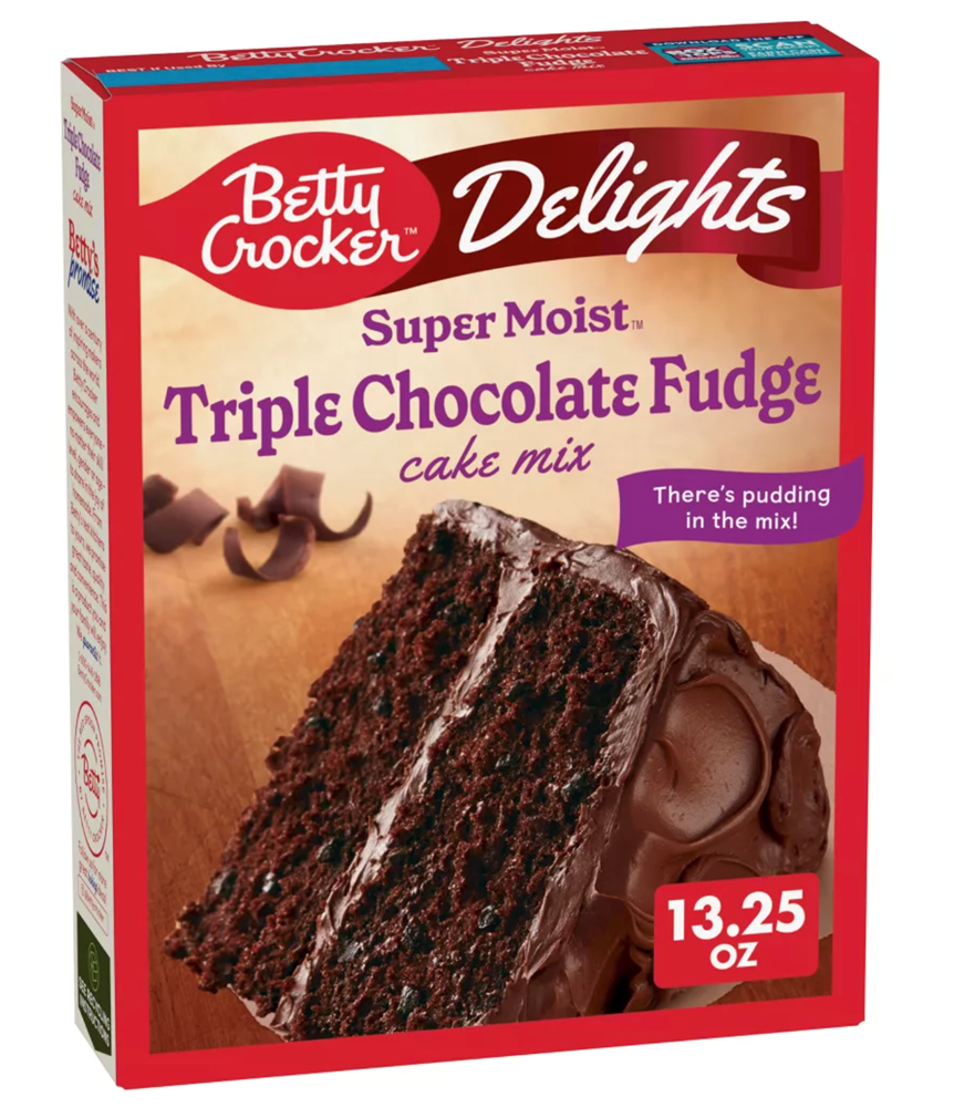 Betty Crocker Triple Chocolate Fudge Super Moist Cake Mix 13.25oz