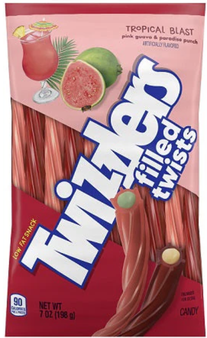 Twizzlers Filled Twist Tropical Blast Peg Bag 7oz (BEST BY: MARCH 25)