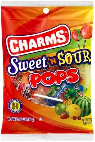 Charms Sweet 'n Sour Pops 3.85oz