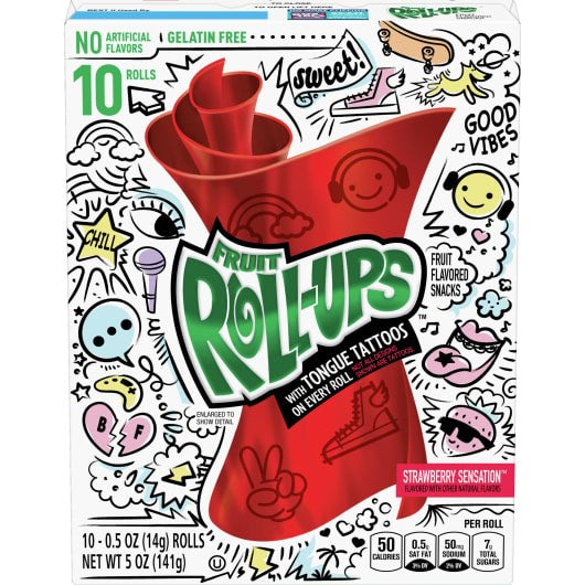 Fruit Roll Ups Strawberry Sensation 10ct 5oz