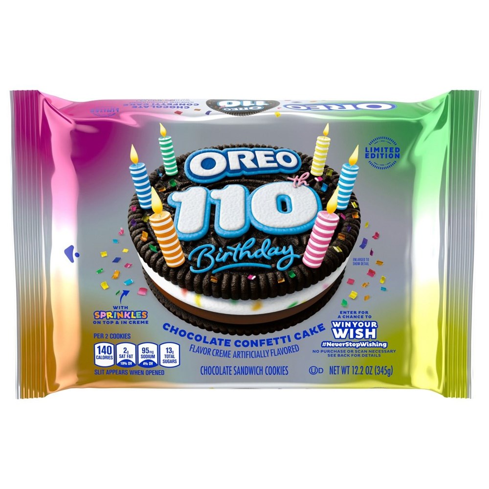 Oreo Limited Edition 110th Birthday Chocolate Confetti Cake 12.2oz
