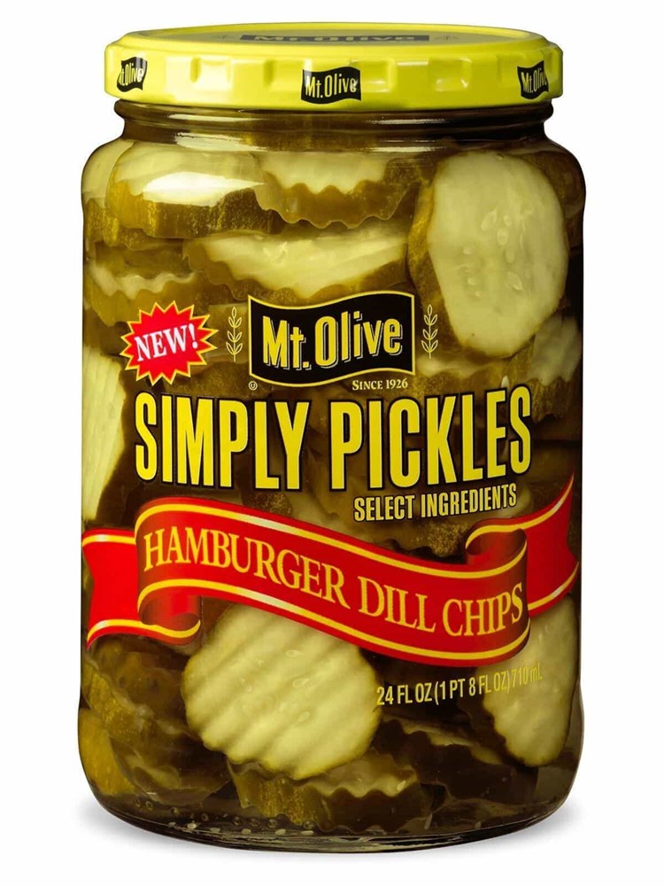 Mt. Olive Simply Pickles Kosher Hamburger Dill Chips 24oz