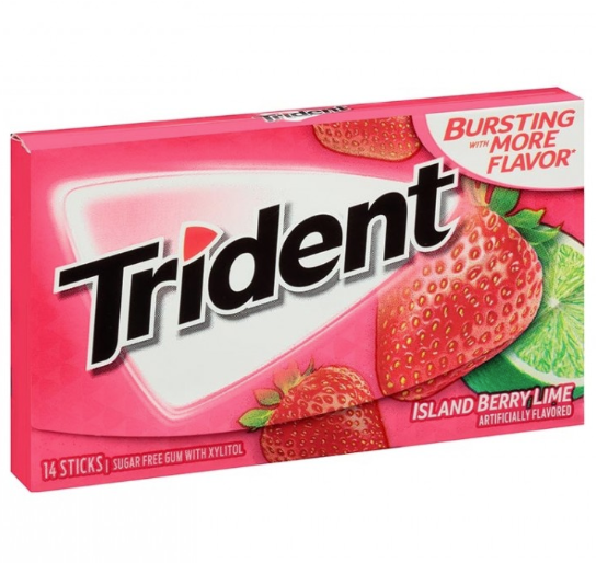 Trident Island Berry Lime Sugar Free Gum 14pc