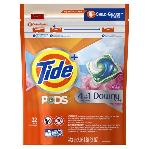 Tide Pods 4in1 with Downy April Fresh 32ct
