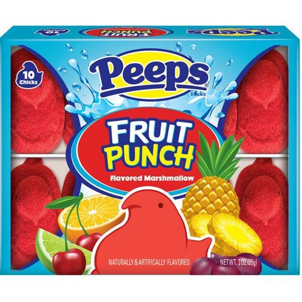 Peeps Fruit Punch Flavored Marshmallow Chicks 10ct (BEST BY: DEC2025)