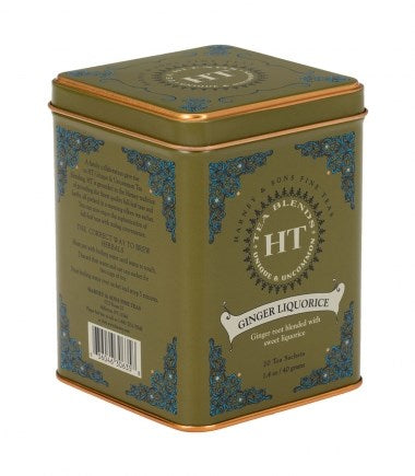 Harney & Sons Ginger Liquorice Tea Vintage Tin 20ct