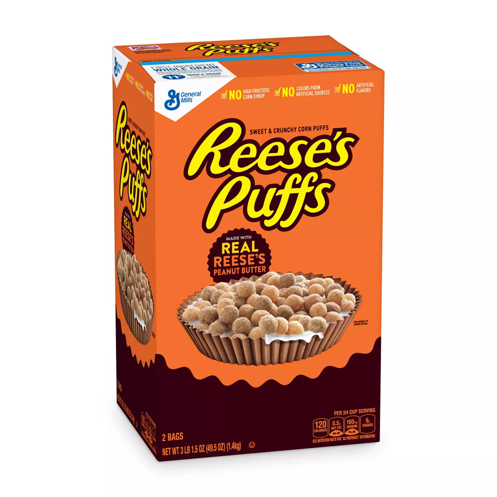 Reese's Puffs Cereal 2 Bag Box 51.4oz