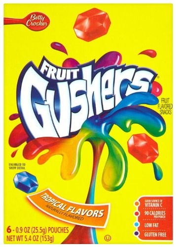 Fruit Gushers Tropical 6 Pack 4.8oz