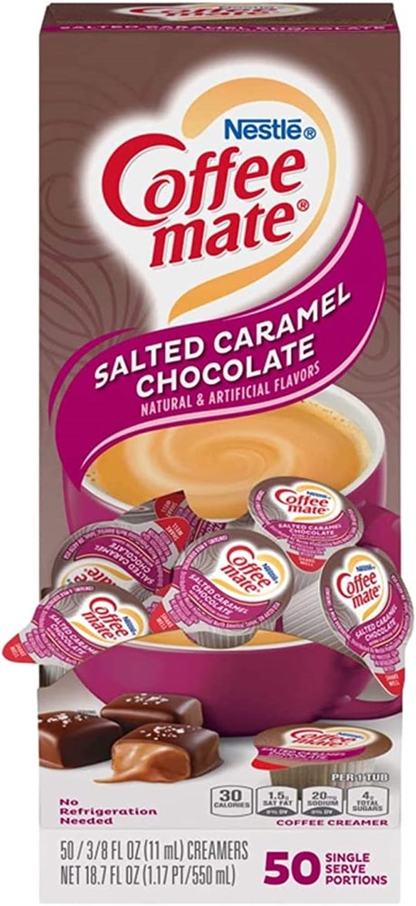 Coffee-Mate Salted Caramel Chocolate Single Creamers 50ct (BEST BY: MAY2025)