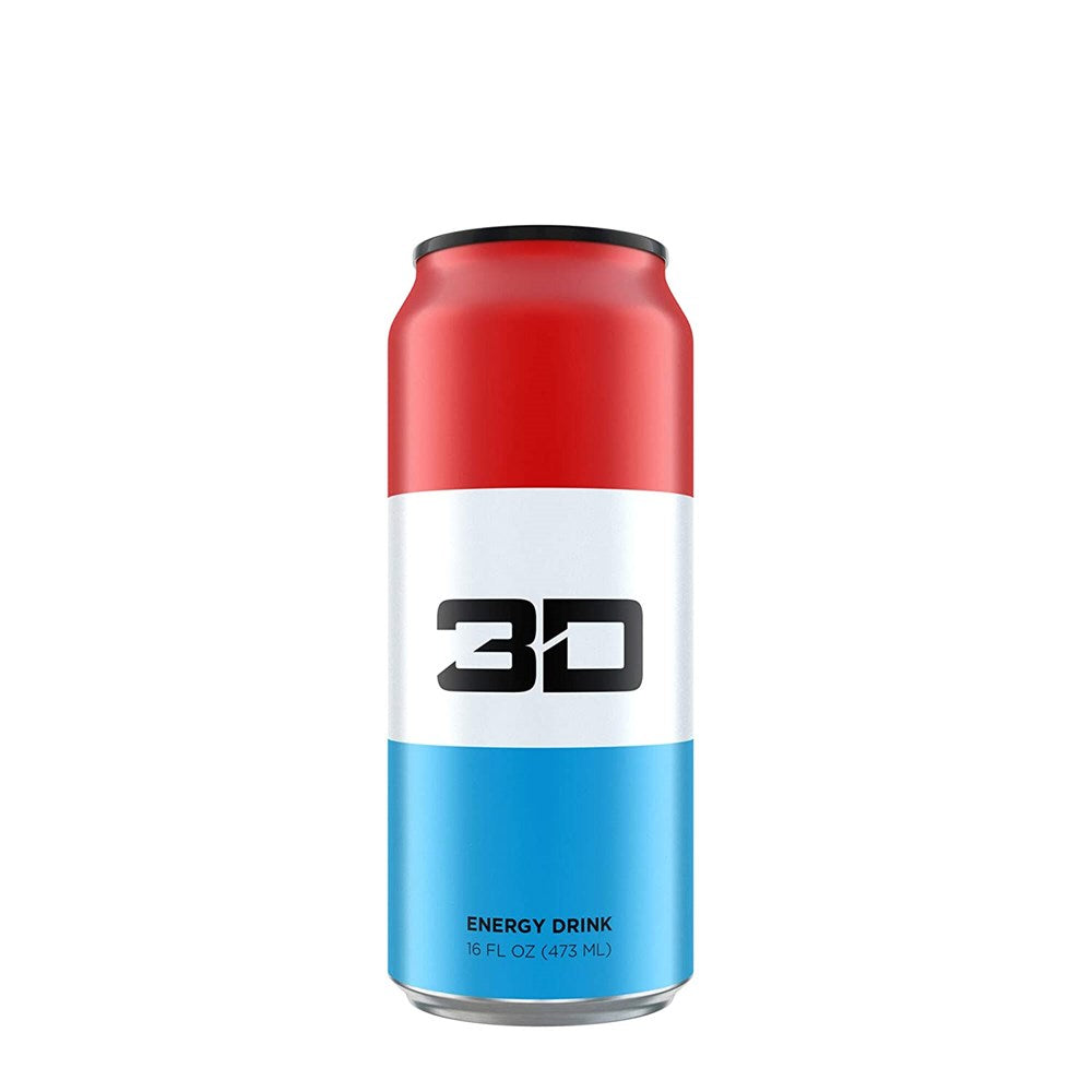 3D Energy Drink Red White and Blue 16oz