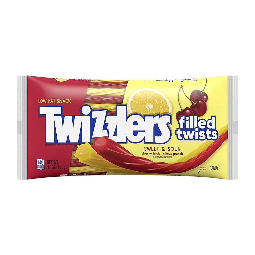 Twizzlers Filled Twists Sweet & Sour Candy 11oz