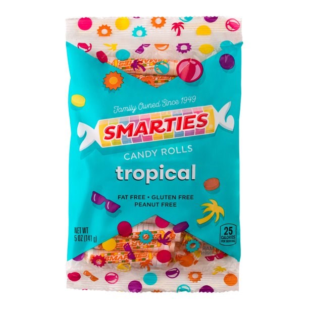 Smarties Tropical Candy Rolls 5.0oz