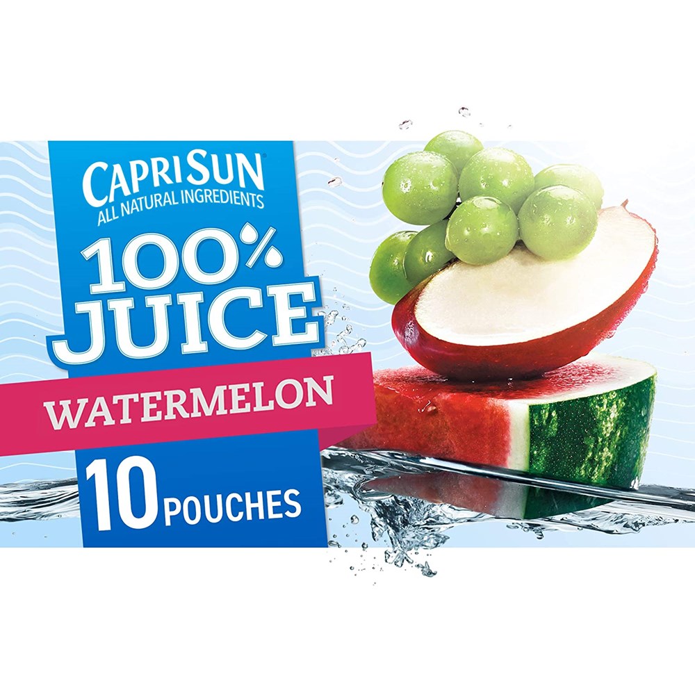 Capri Sun 100% Juice Watermelon Juice 10 Pack