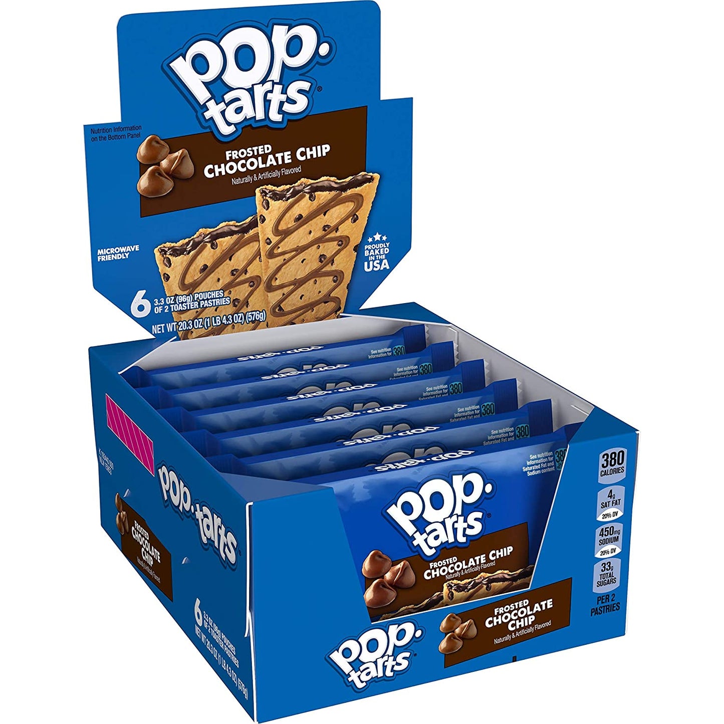 Pop Tarts Frosted Chocolate Chip 6 x Twin Pack