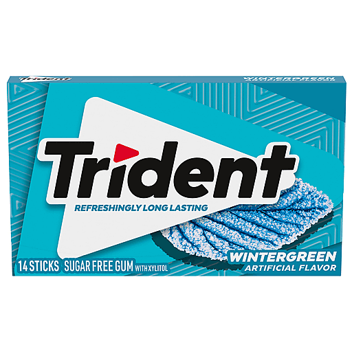 Trident Wintergreen Sugar Free Gum 14pc