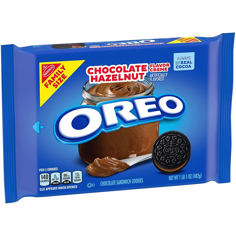 Oreo Chocolate Hazelnut Sandwich Cookies 17oz (BEST BY: AUG 2023)