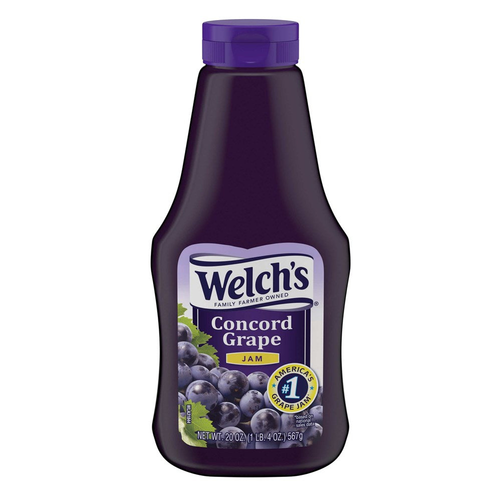 Welch's Concord Grape Jam, 20 oz Squeeze Bottle