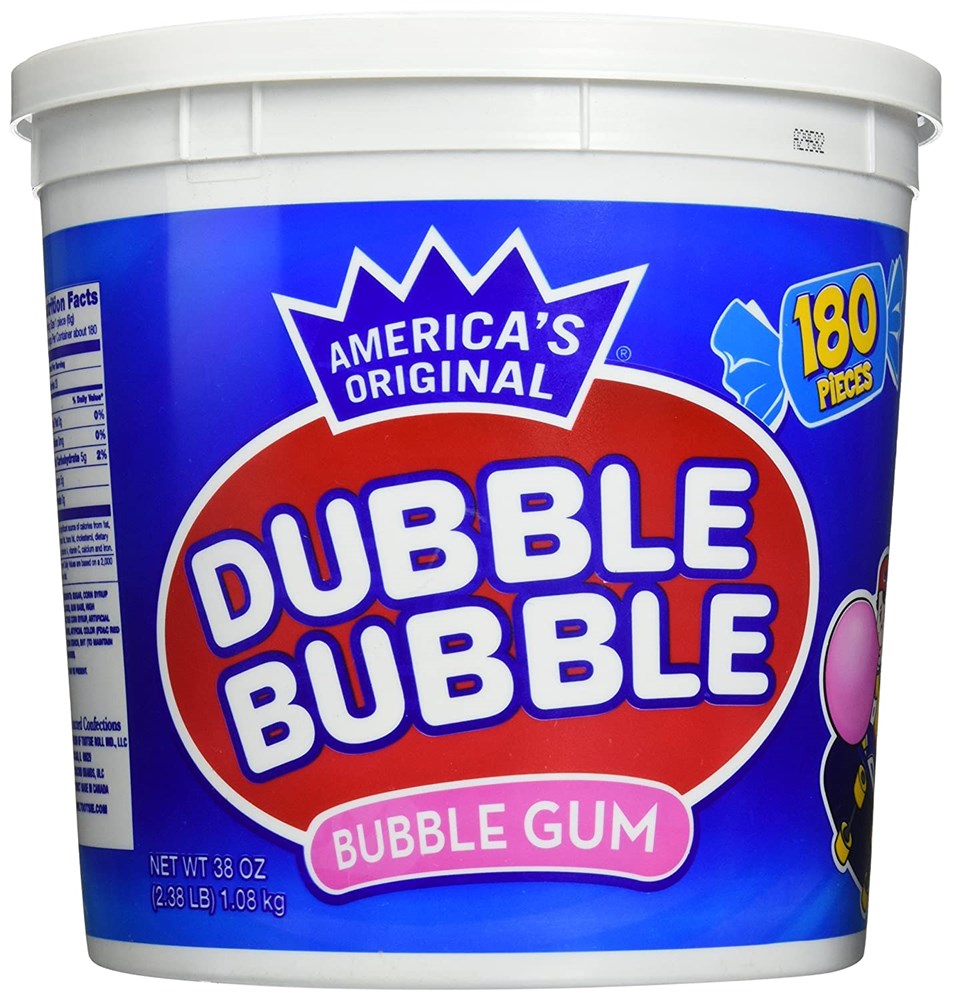 Dubble Bubble Bubble Gum Original Tub 180pc